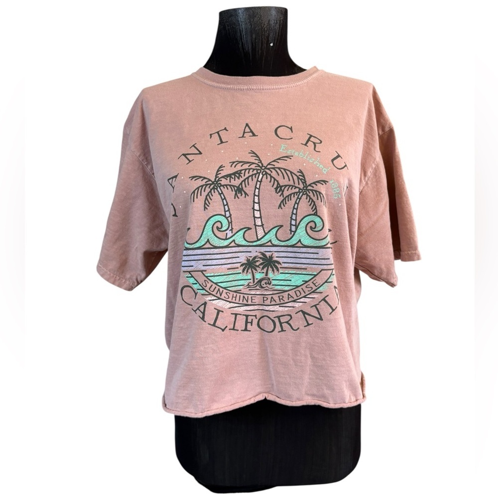 Santa Cruz Skateboards California Tee in Peach Pink - Picture 6 of 16